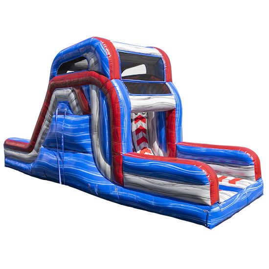 18 Ft Warped Wall Slide inflatable obstacle course party rentals in Detroit area Michigan