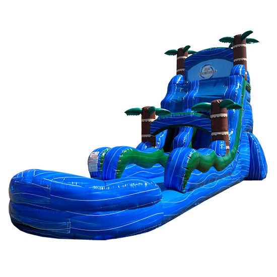 24 ft inflatable waterslide party rental detroit michigan blue hurricane water slide
