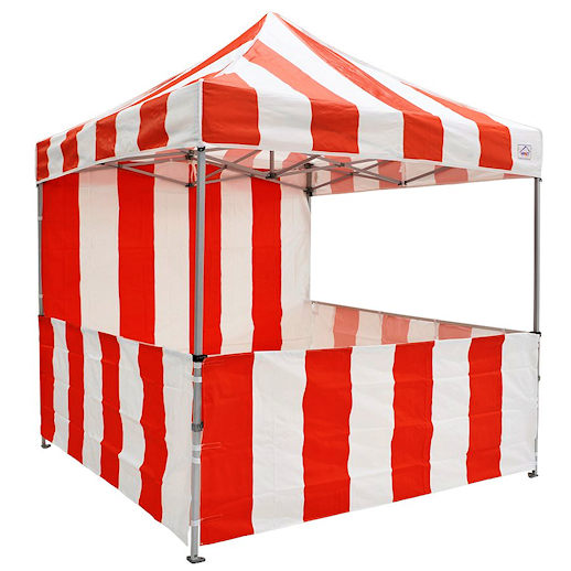 Carnival Game booths red white stripe carnival tent party rental michigan
