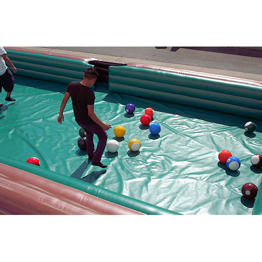 Giant Hiuman soccer pool Billards inflatable interactive game rental michigan
