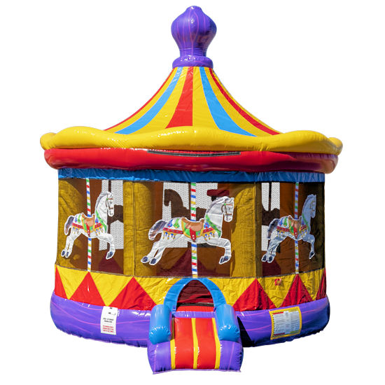Inflatable carousel carnival bounce house party rentals Detroit Michigan
