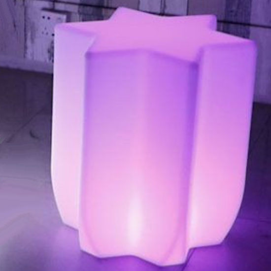 LED 6 Point Star Shaped chair stool furniture rental in Michigan