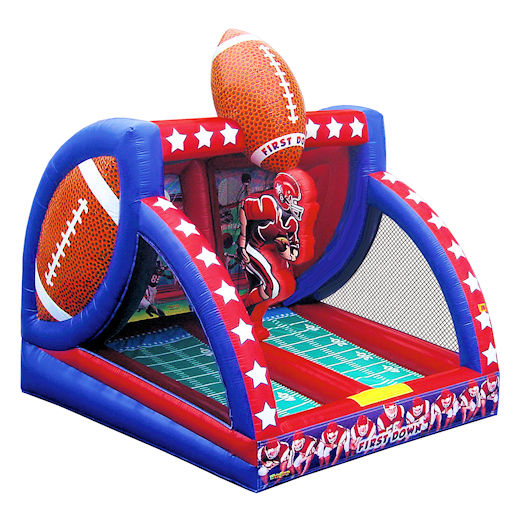QB Blitz First Down Football interactive inflatable game party rental michigan