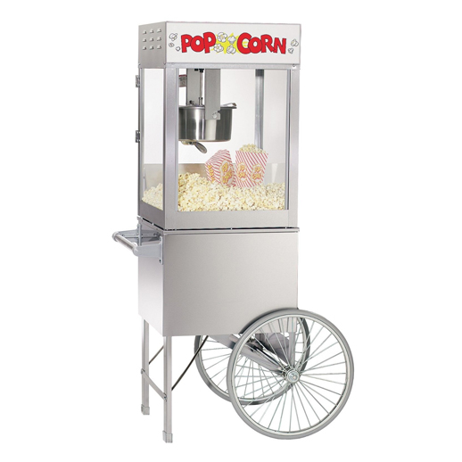 stainless popcorn machine cart concession rental michigan
